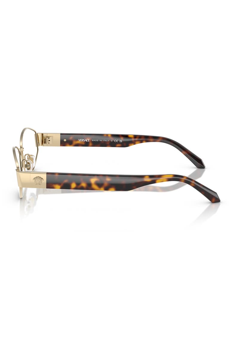 53mm Geometric Optical Glasses, Alternate, color, PALE GOLD