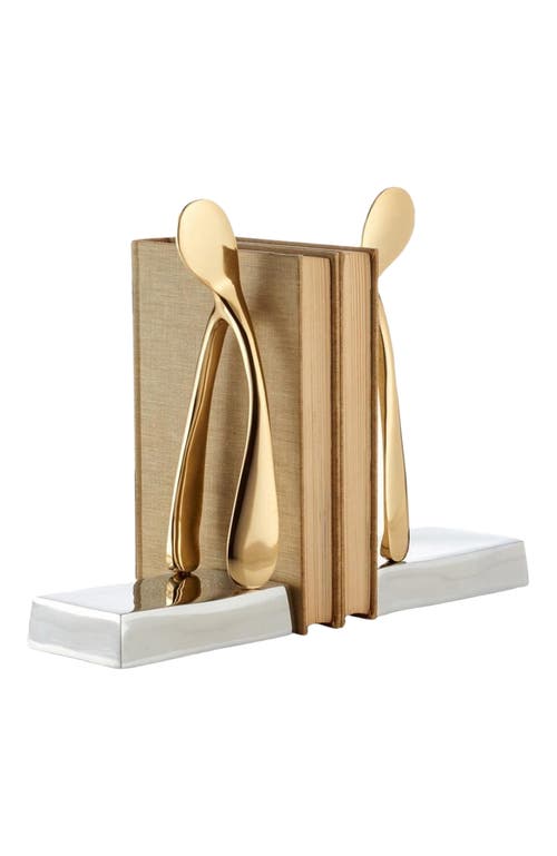 Lunares Wishbone Bookend Pair In Gold
