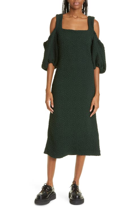 Niko Textured Cold-Shoulder Dress