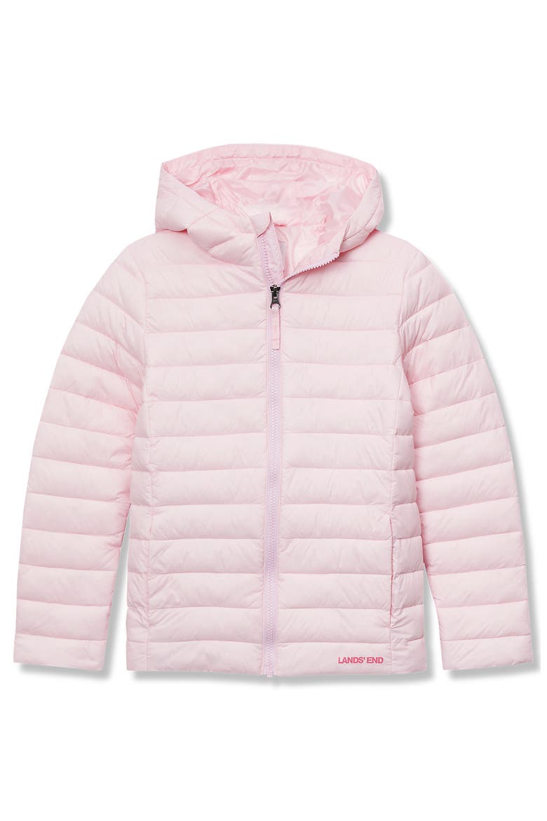 Kids ThermoPlume Packable Hooded Jacket, Main, color, Baby Pink