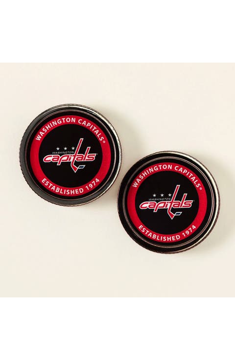 NHL Puck-Shaped Glass Coaster Set
