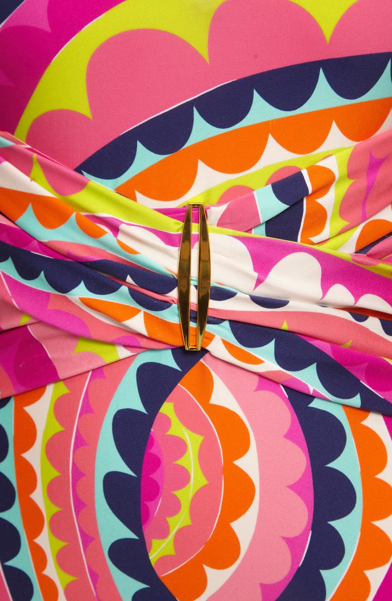 Trina Turk Aprhodite Plunge One-Piece Swimsuit, Alternate, color, 