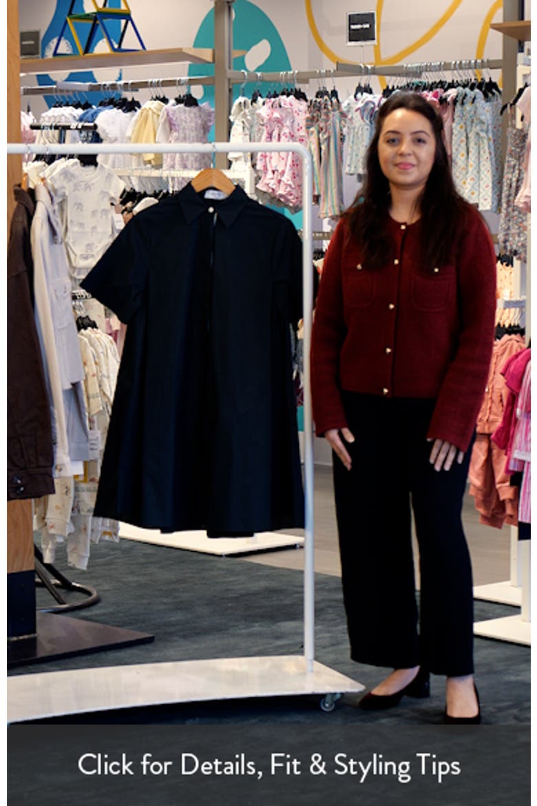 Grossgrain Ribbon Cotton Trapeze Shirtdress video