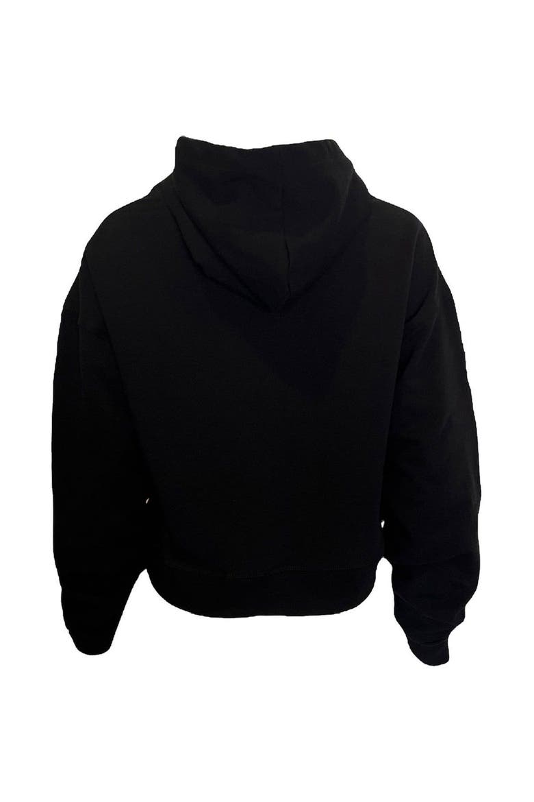 Women's Lusso Black Golden State Warriors Layla World Tour Cropped Pullover Hoodie, Alternate, color, Black