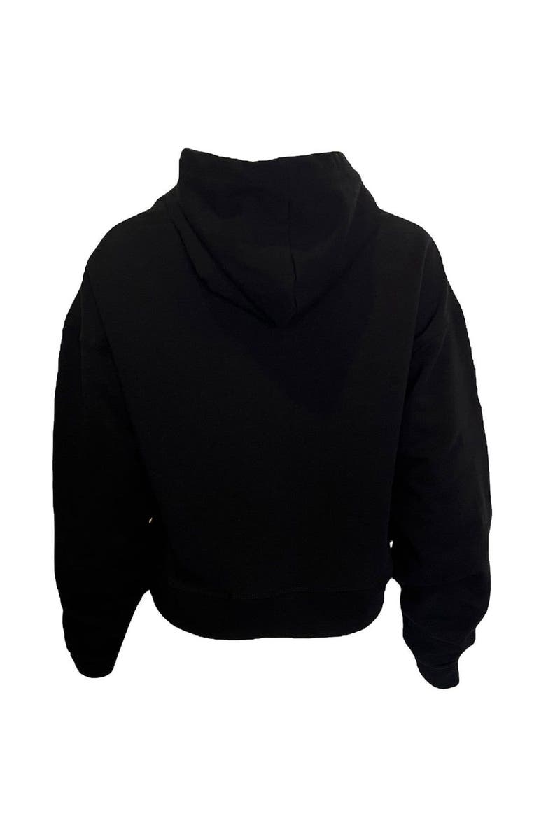 LUSSO Women's Lusso Black Golden State Warriors Layla World Tour Cropped Pullover Hoodie, Alternate, color, Black