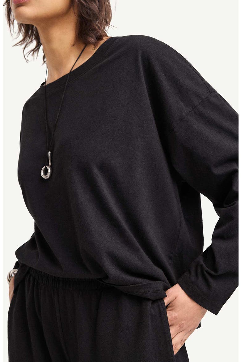 Coast Cotton Blend Sweatshirt, Alternate, color, BLACK