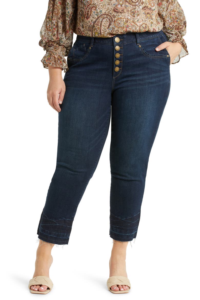'Ab'solution Button Fly High Waist Jeans (Nordstrom Exclusive), Main, color, INA-INDIGO ARTISANAL