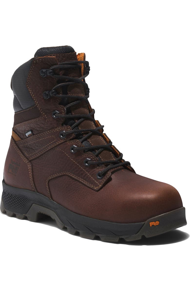 Timberland TiTAN EV 8" Composite Toe Waterproof Work Boot, Main, color, Brown