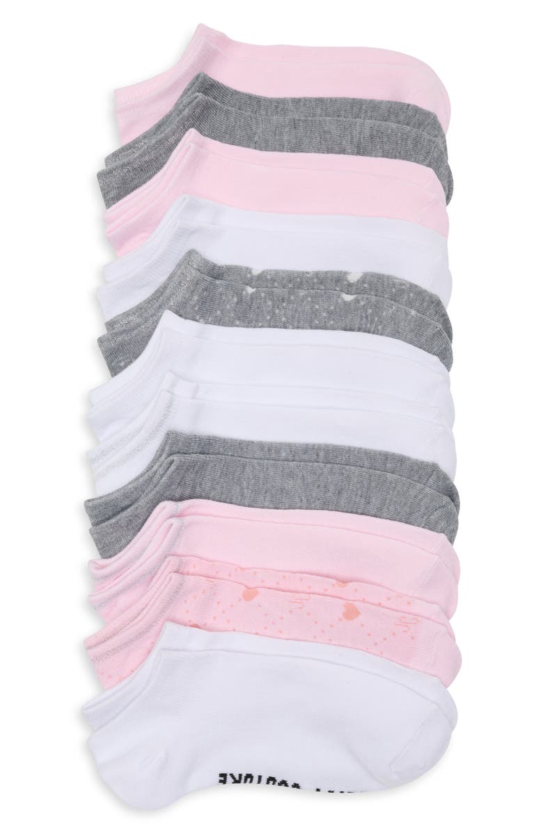 Juicy Couture 10-Pack Assorted Pointelle Logo No Show Socks, Main, color,