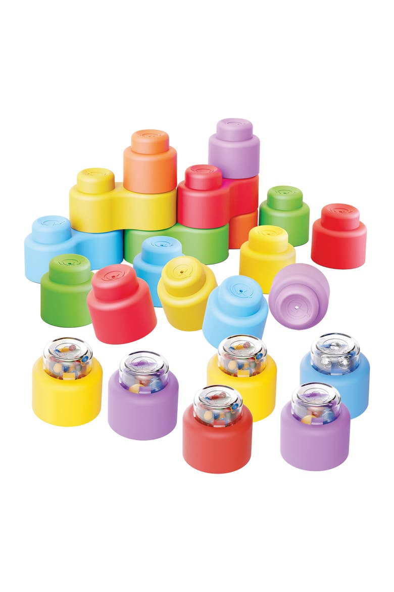 Happy Sound Soft Blocks with Rattle Blocks - Set of 22, Main, color, Multicolored