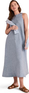 Haven Well Within Linen Boat Neck Maxi Dress