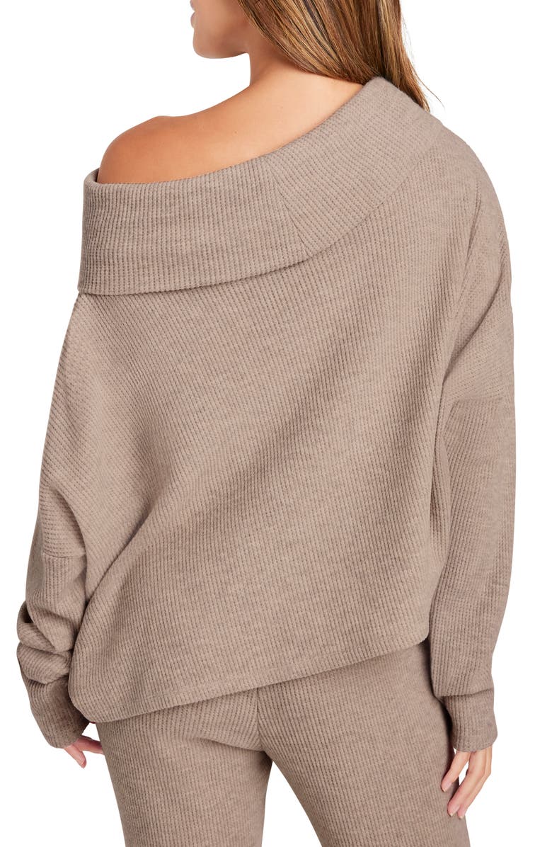 Splendid London One-Shoulder Lounge Top, Alternate, color, Tawny Heather