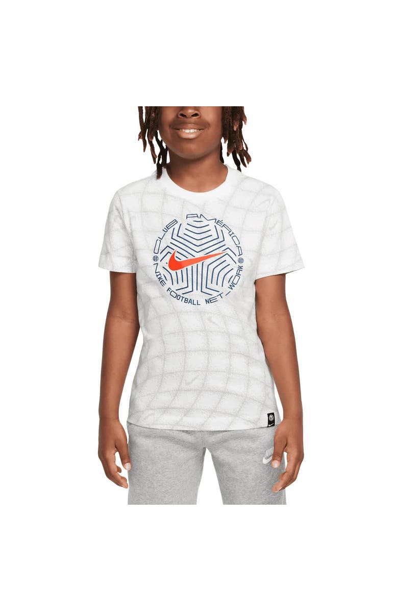 Nike Youth Nike White Club America Play T-Shirt, Main, color, White