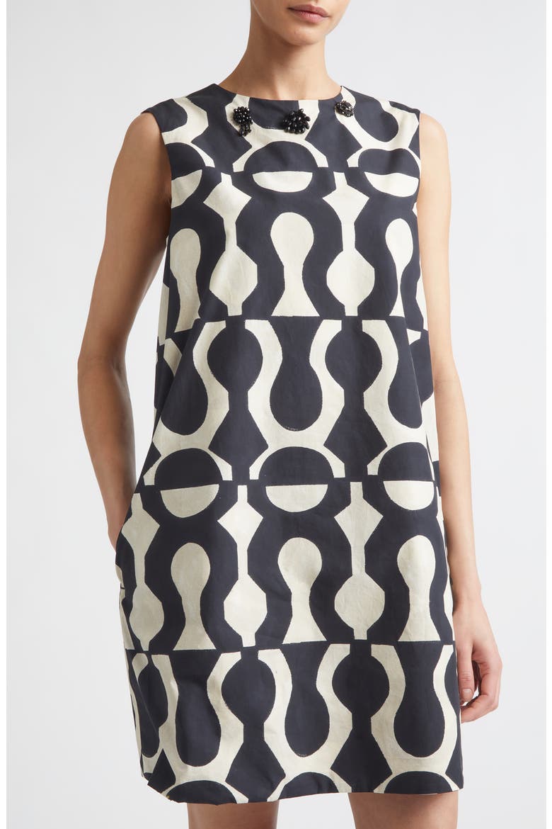 Sumero Shift Dress, Alternate, color, BLACK