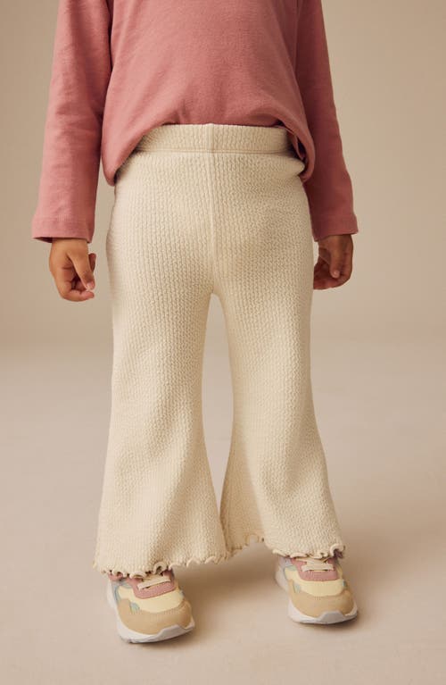 Next Kids' Knit Flare Leggings In Cream