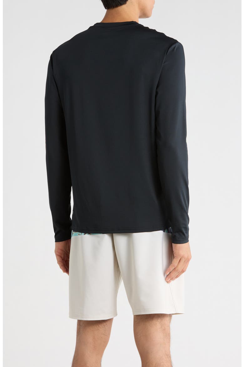 Prow Floral Logo Sun Shirt, Alternate, color, BLACK