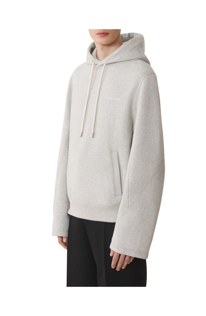 Lanvin Cotton Fleece And Cashmere Hoodie, Alternate, color, Heather Grey