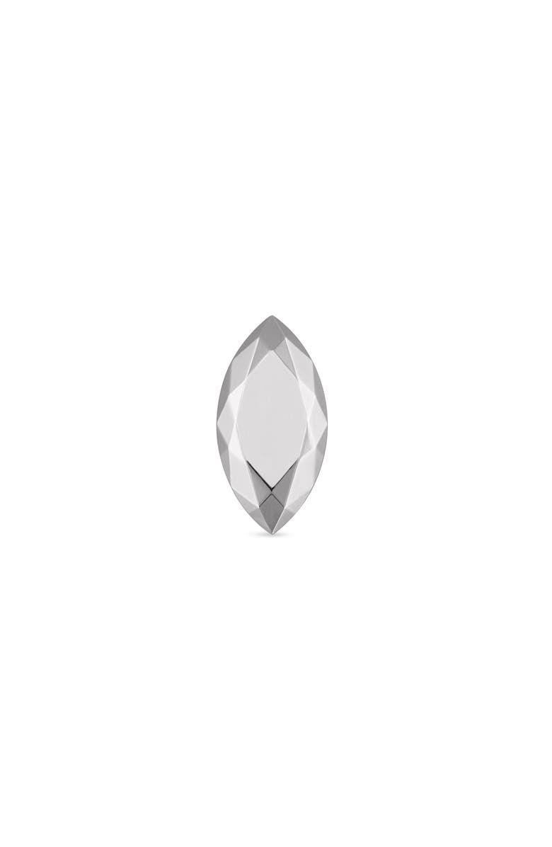 MARIA TASH Faceted Marquise Single Threaded Stud Earring, Alternate, color, White Gold