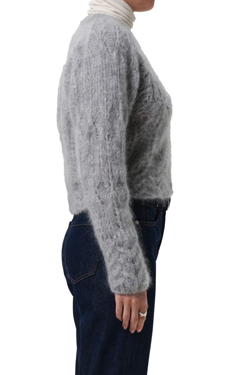 Citizens of Humanity Odette Fuzzy Cardigan, Alternate, color, Heather Grey L