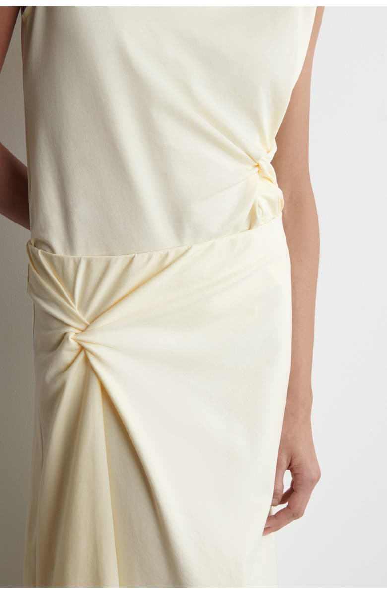 COS Twist-Detail Midi Skirt, Alternate, color, Butter Yellow
