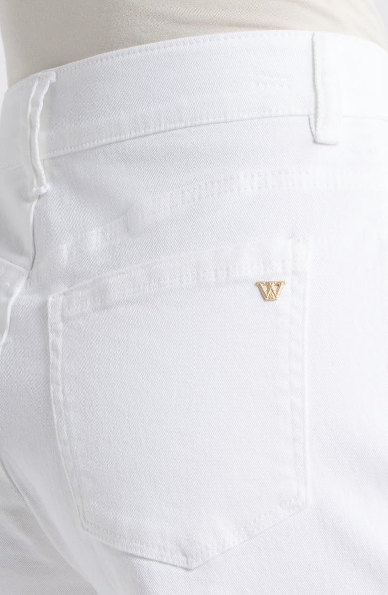 Wit & Wisdom High Waist Relaxed Denim Shorts, Alternate, color, Optic White
