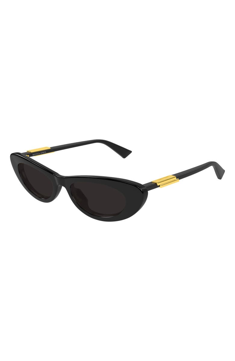 Bottega Veneta 51mm Cat Eye Sunglasses, Alternate, color, Black