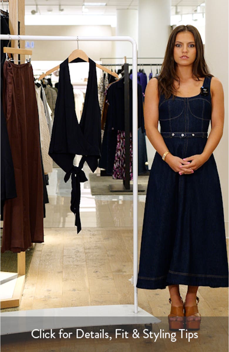 Halter Neck Open Stitch Tank, sales video thumbnail