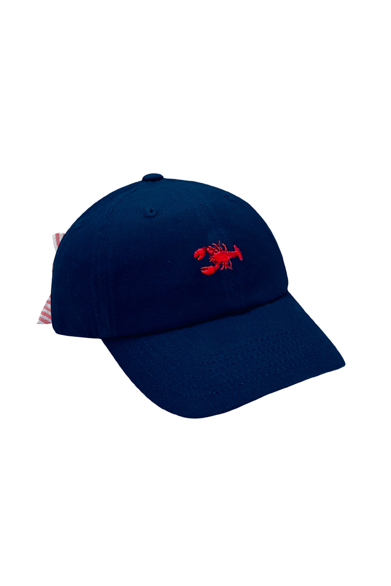 Lobster Twill Bow Baseball Hat, Main, color, Navy Blue