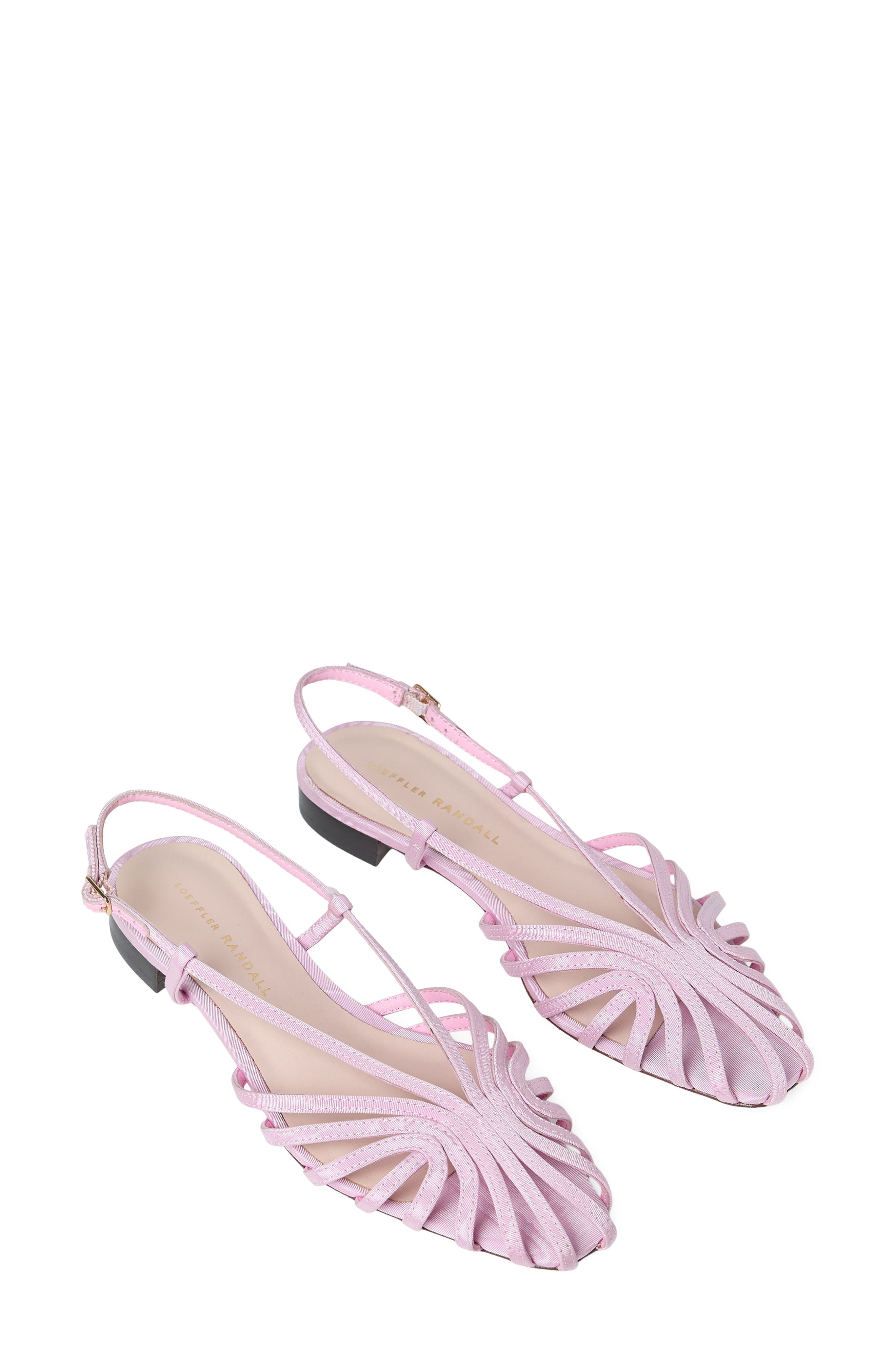 Loeffler Randall Devon Lattice Slingback Sandal, Alternate, color, Powder Pink