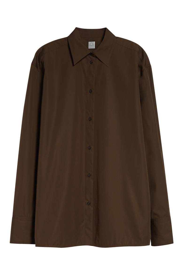 Classic Cotton Button-Up Shirt, Alternate, color, PEPPER