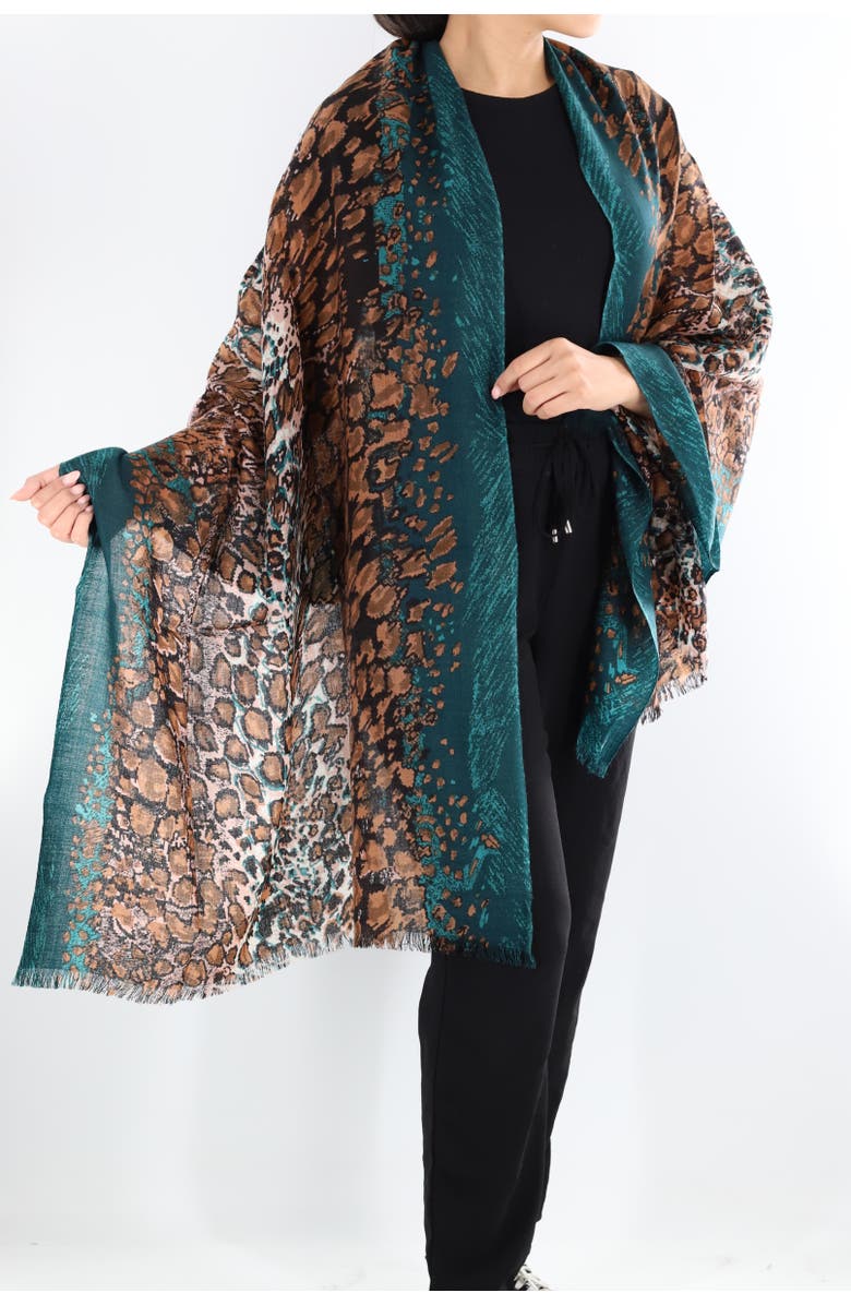 La Fiorentina Animal Print Scarf, Alternate, color, 