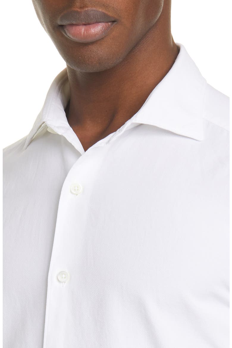 Ermenegildo Zegna Classic Fit Garment Dyed Button-Up Shirt, Alternate, color, WHITE