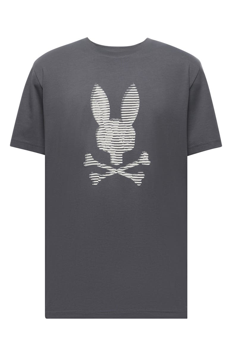 Psycho Bunny Grant Dimensional Bunny Pima Cotton Graphic T-Shirt, Alternate, color, Blackened Pearl