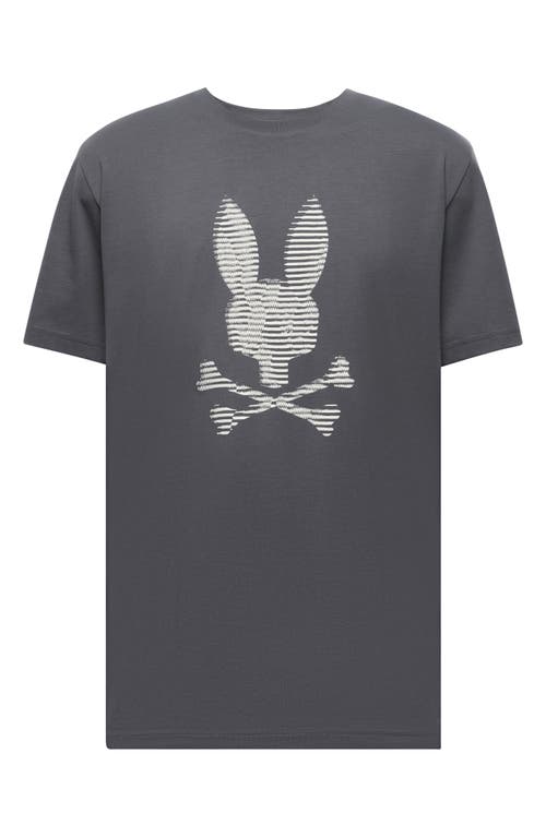 Psycho Bunny Grant Dimensional Bunny Pima Cotton Graphic T-shirt In Gray