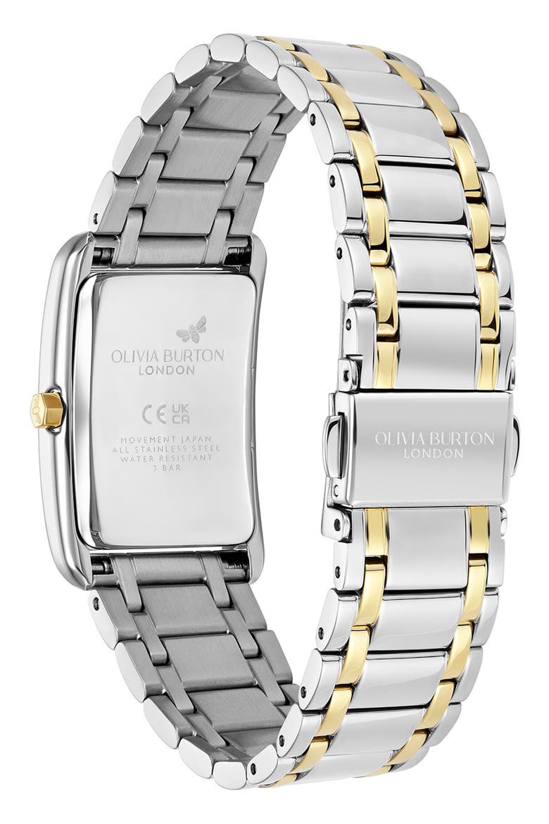 Grove Rectangular Bracelet Watch, 23mm, Alternate, color, SILVER WHITE