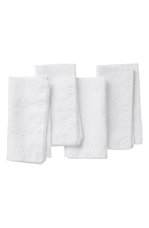Coyuchi Olivos 4-pack Organic Linen Napkins In White