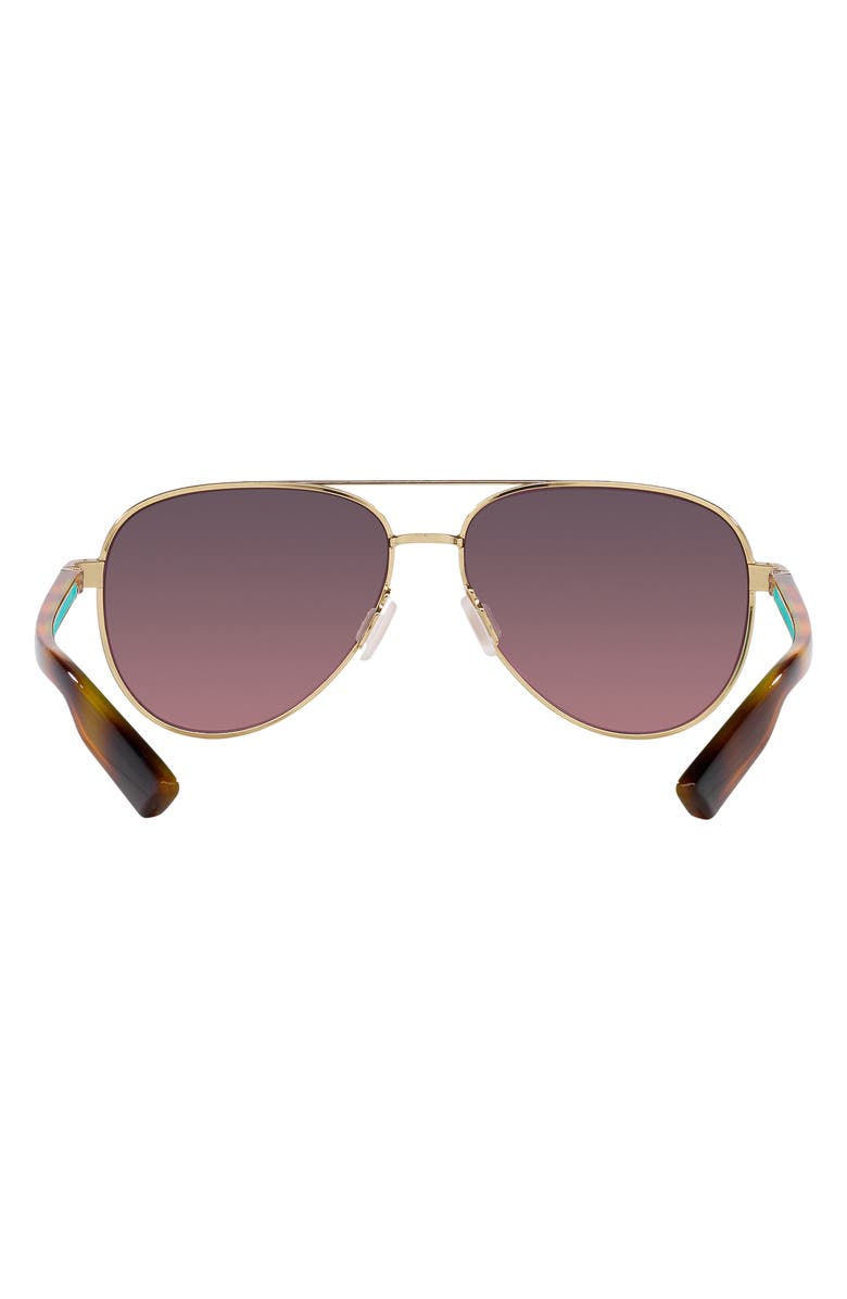 Costa Del Mar Peli 57mm Gradient Pilot Sunglasses, Alternate, color, Gold