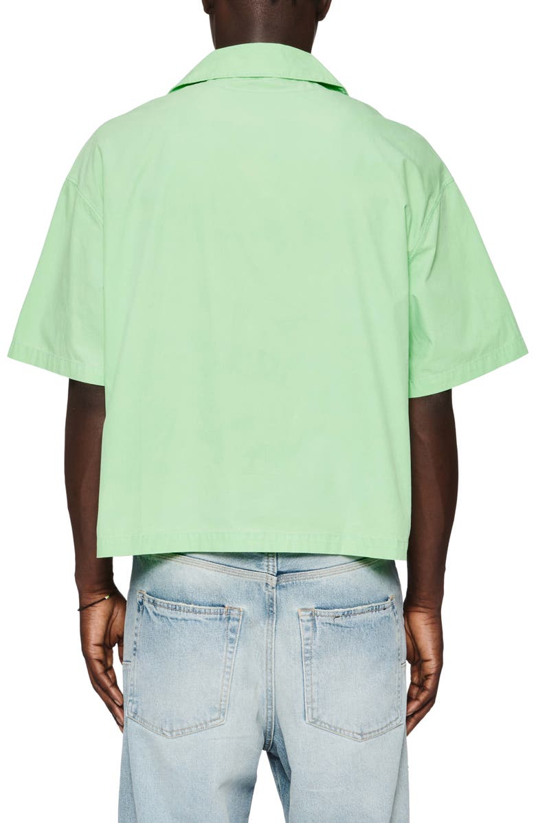 PURPLE BRAND Short Sleeve Cotton Poplin Button-Up Shirt, Alternate, color, 