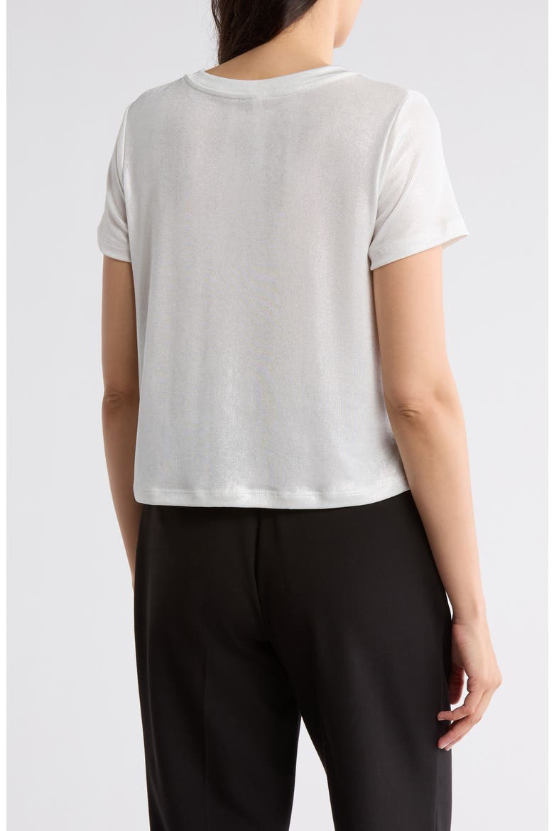 Metallic Crewneck T-Shirt, Alternate, color, IVORY