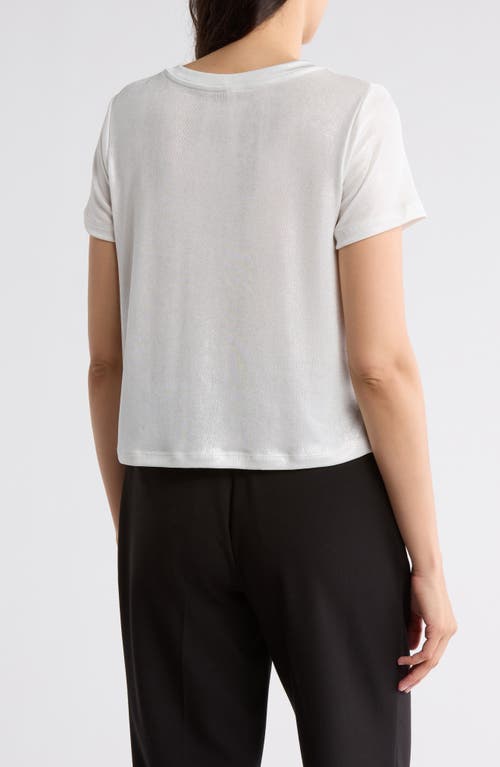 Renee C Metallic Crewneck T-shirt
