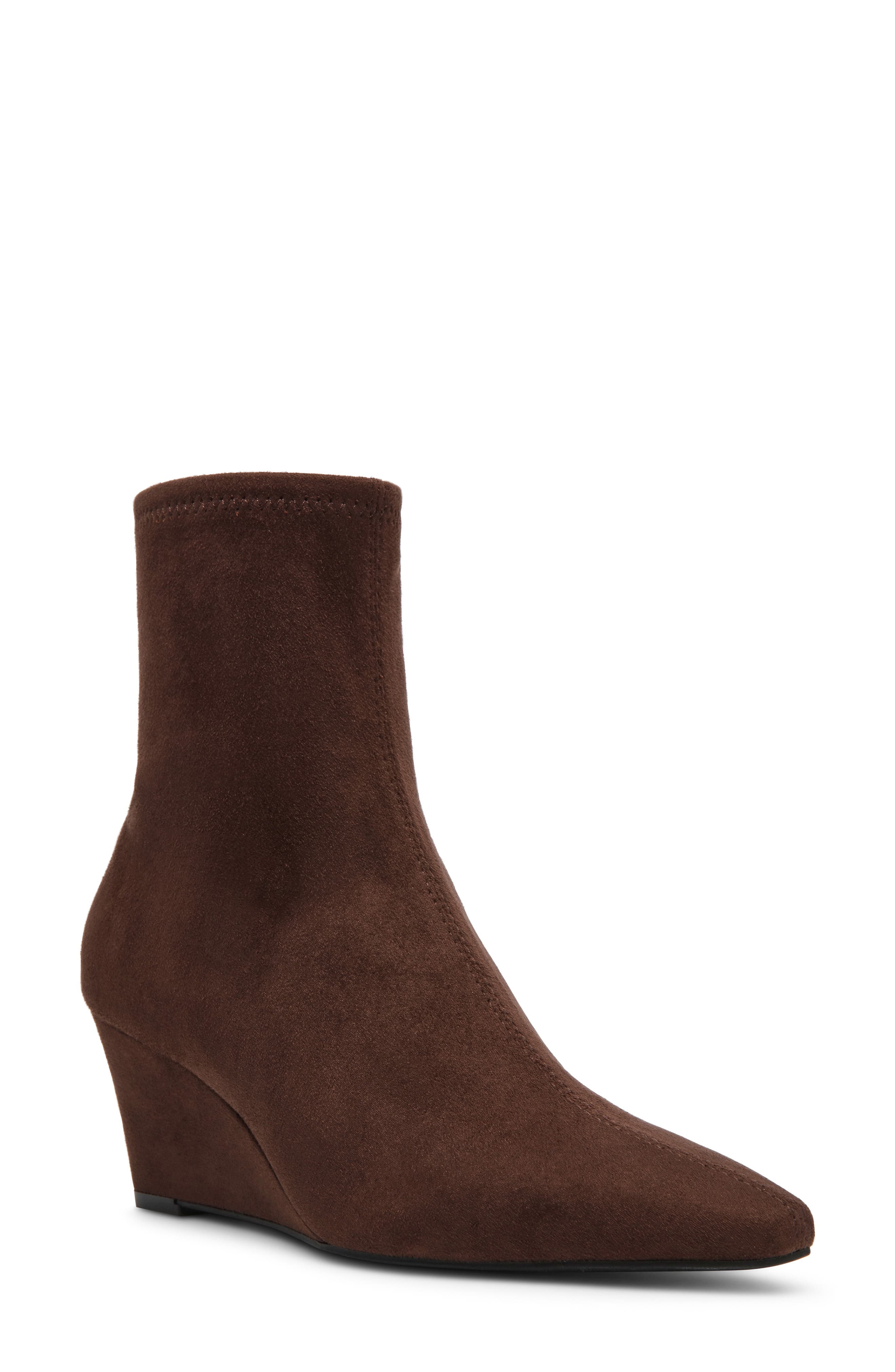 Cabrera Wedge Bootie, Main, color, BROWN MICROSUEDE
