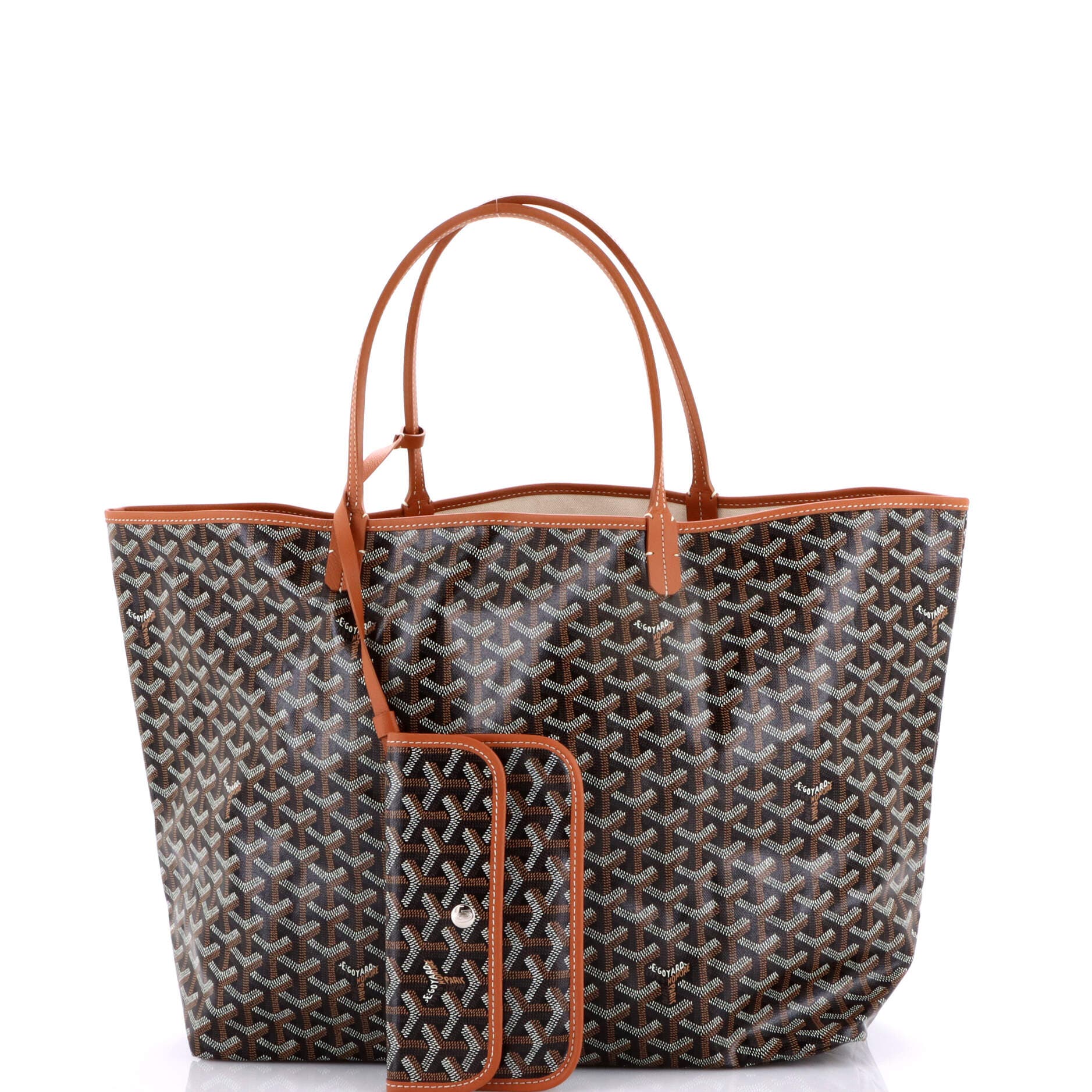 Pre-Owned Goyard Saint Louis Tote Coated Canvas GM, Alternate, color, Black