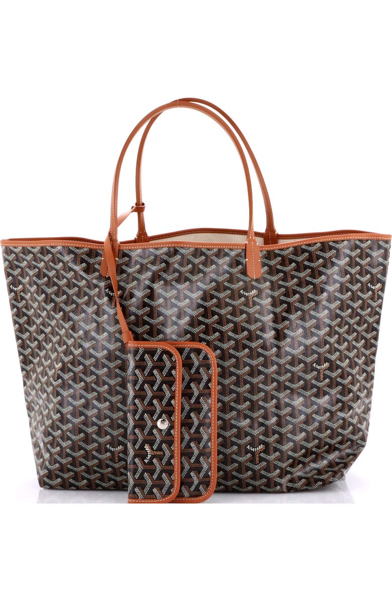 Pre-Owned Goyard Saint Louis Tote Coated Canvas GM, Alternate, color, Black