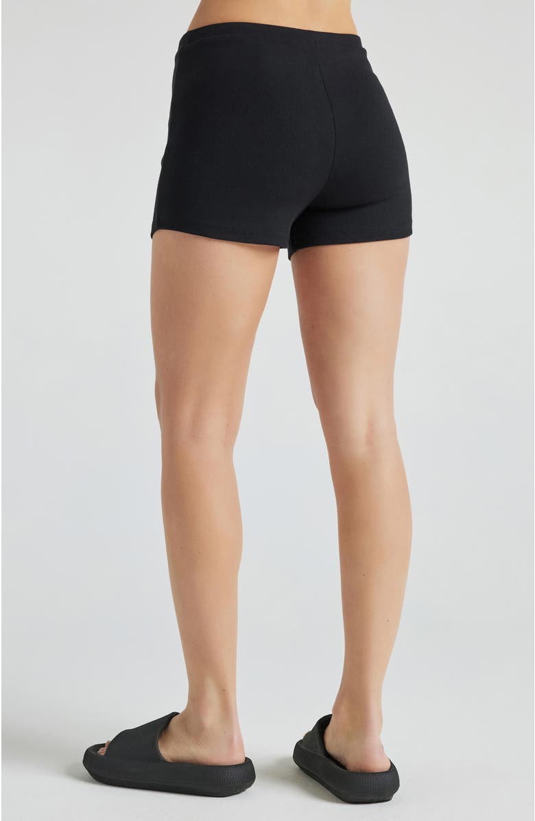 Losano Serene Rib Shorts, Alternate, color, Black