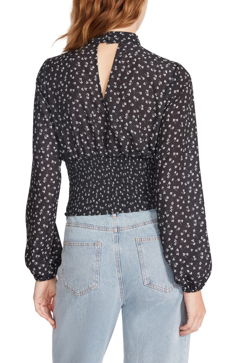 Steve Madden Olivia Floral Satin Blouse, Alternate, color, 