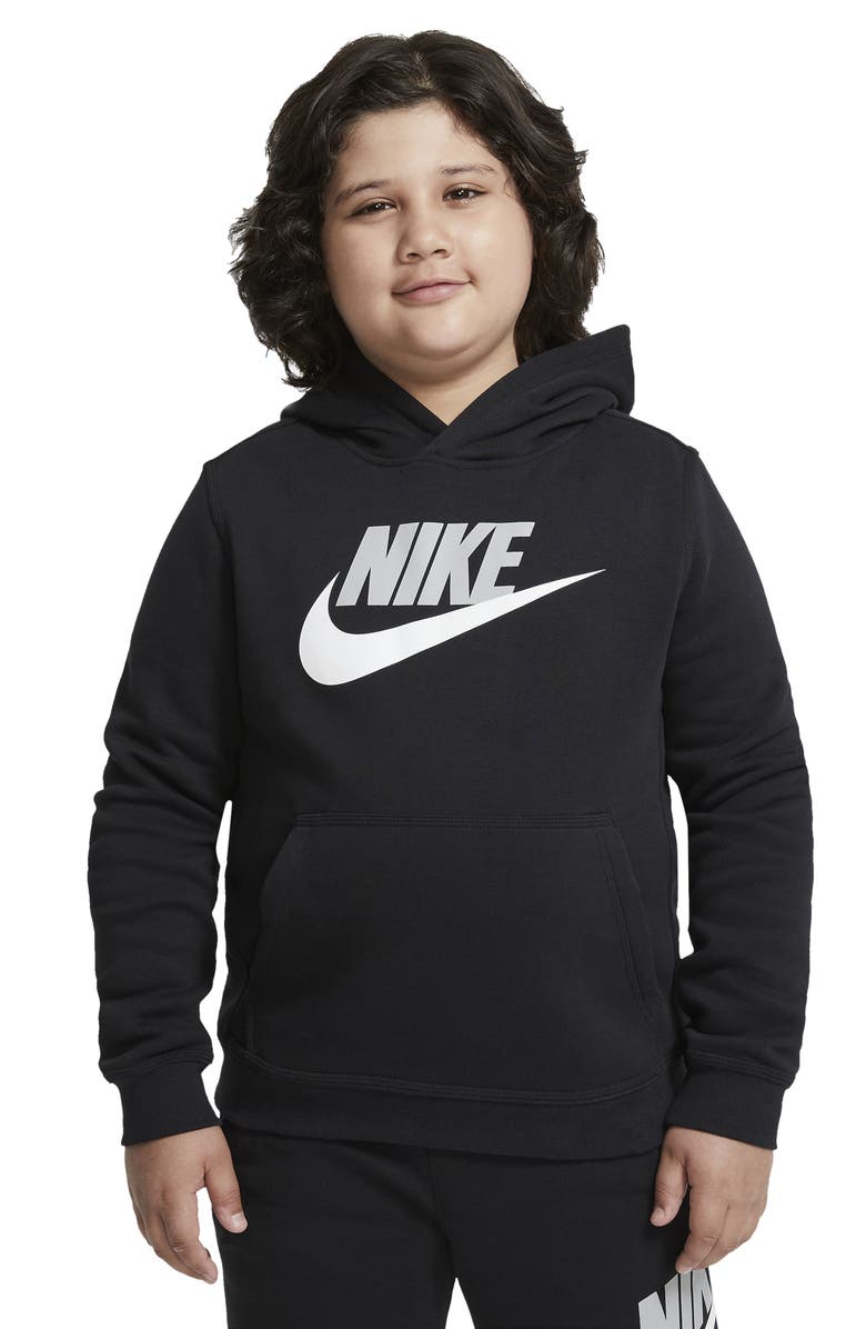 Nike Kids' Sportswear Club Fleece Hooded Sweatshirt, Main, color, 