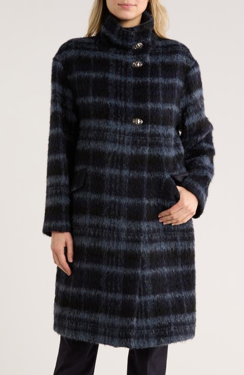 Coppede Plaid Fuzzy Coat
