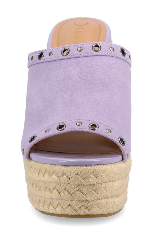 Journee Collection Yari Platform Wedge Espadrille Sandal In Lilac