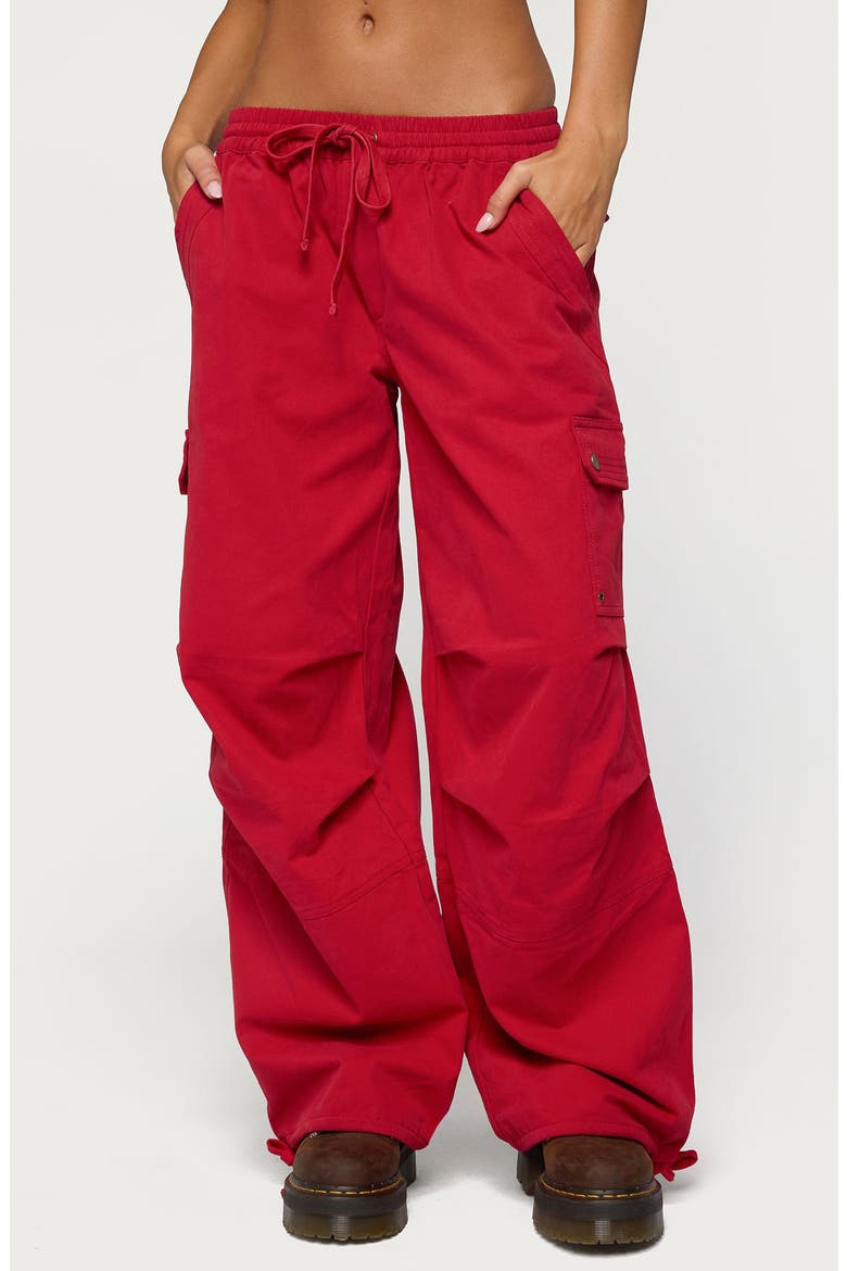Paskal Twill Baggy Parachute Pants, Main, color, RED