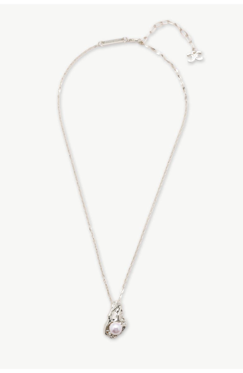 Classicharms Nyla Molten Freshwater Pearl Pendant Necklace, Alternate, color, Silver